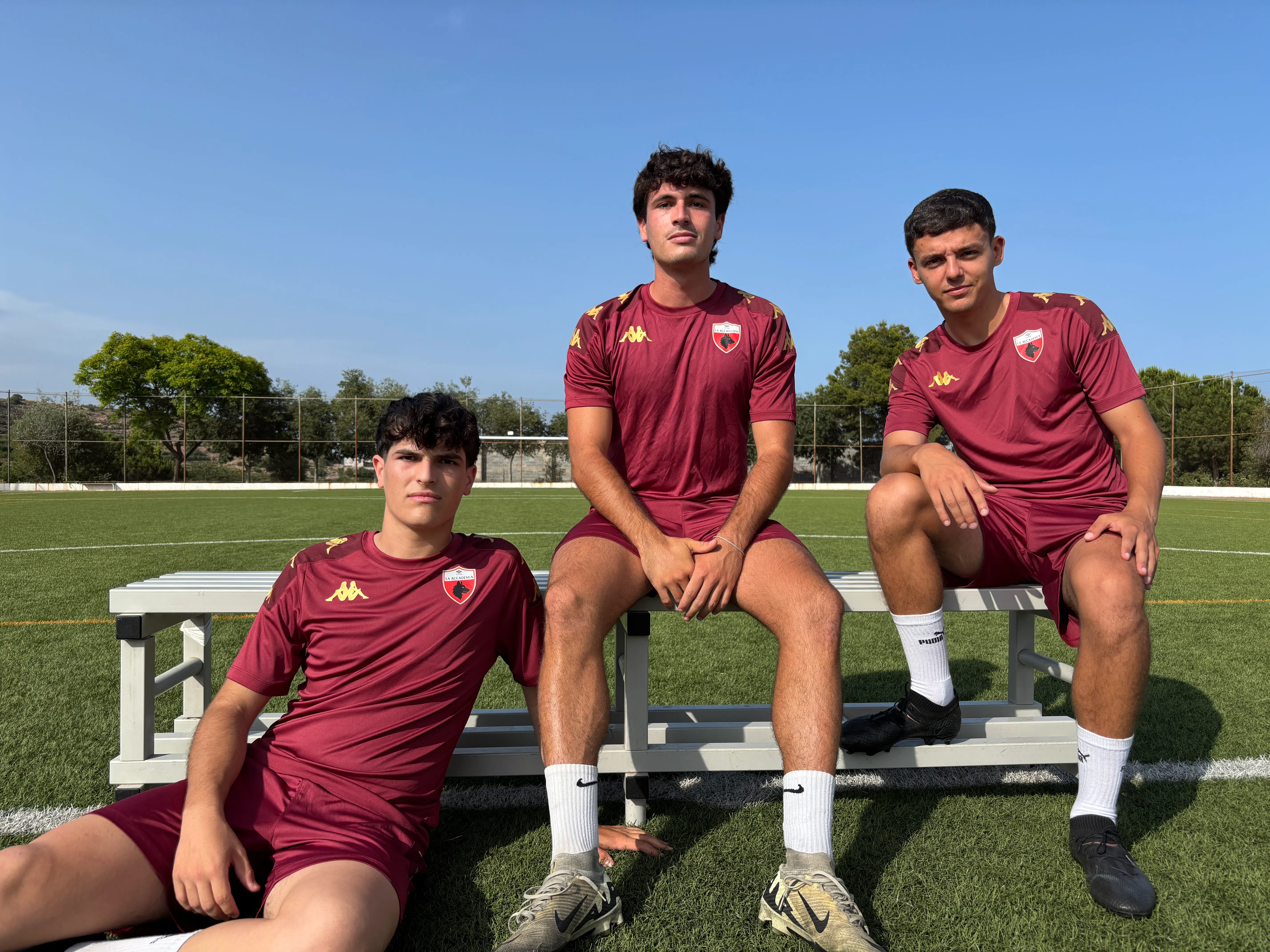 Jugadores La Accademia entrenando